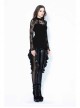 Black Punk Side Splice Mesh Pleated Legging Pants