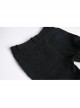 Black Gothic Thigh Splice Hollow-Out Lace Embroidery Legging Pants