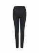 Black Gothic Thigh Splice Hollow-Out Lace Embroidery Legging Pants