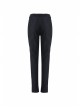 Metal Eyelets Leg Loop Side Lace-Up Black Punk Leather Stripe Trousers
