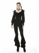 Black Gothic Lace Embroidery Frilly Legging
