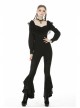 Black Gothic Lace Embroidery Frilly Legging