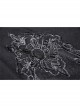 Black Gothic Lace Embroidery Frilly Legging
