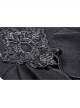 Black Gothic Lace Embroidery Frilly Legging