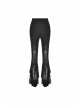 Black Gothic Lace Embroidery Frilly Legging