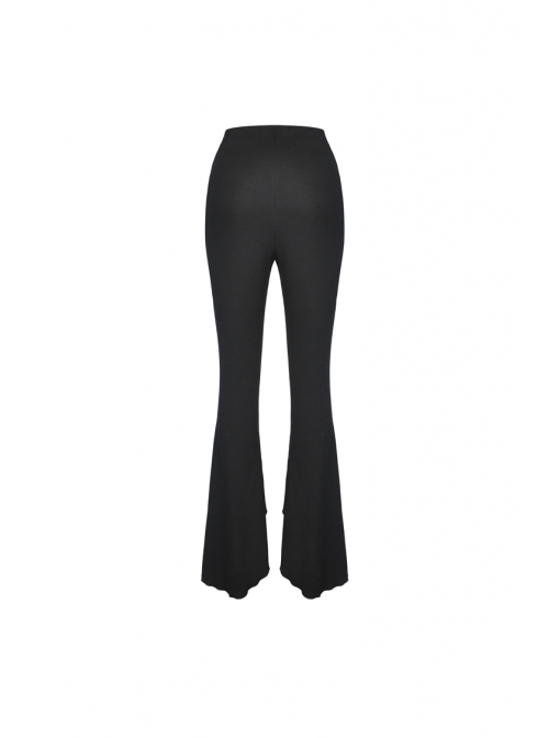 Black Gothic Lace Embroidery Frilly Legging