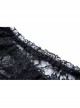Off-Shoulder Long Sleeve Black Gothic Lace T-Shirt