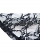 Off-Shoulder Long Sleeve Black Gothic Lace T-Shirt