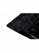 Black Gothic Front Chest Lace-Up Jacquard Hollow-Out Lace T-Shirt