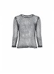 Black Punk Perspective Mesh Long Sleeve T-Shirt