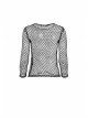 Black Punk Perspective Mesh Long Sleeve T-Shirt