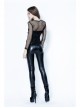 Black Punk Perspective Mesh Long Sleeve T-Shirt
