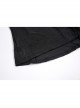 Lace High Collar Off-Shoulder Short Sleeve Black Gothic T-Shirt