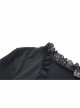 Black Gothic Lace Tassel Sleeves Knit T-Shirt