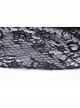 Black Gothic Gorgeous Lace Horn Sleeves Front Decals T-Shirt