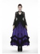 Black Gothic Gorgeous Lace Horn Sleeves Front Decals T-Shirt