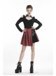 Off-Shoulder Metal Pendant Long Sleeve Black Punk Knit Halter T-Shirt