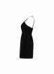 Steam Punk Female Casual Black PU Leather Strap High Waist Dress