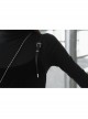 Steam Punk Female Casual Black PU Leather Strap High Waist Dress