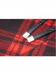 Steam Punk Female Black Red Lattice PU Leather Strap High Waist Dress