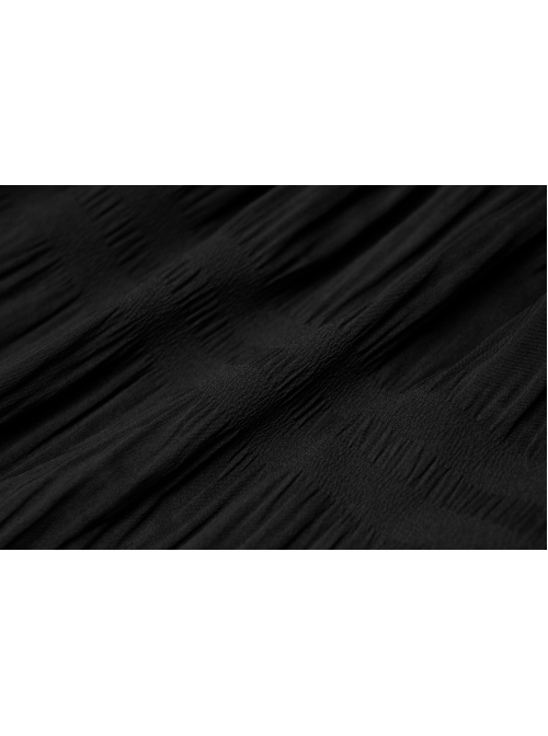 Steam Punk Female Casual Black Irregular Hem Elastic Long Skirt