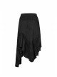 Steam Punk Female Casual Black Irregular Hem Elastic Long Skirt