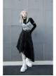 Steam Punk Female Casual Black Irregular Hem Elastic Long Skirt
