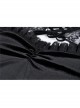 Black Gothic Lace-Up Collar Lace Shoulder Lantern Sleeve Velvet T-Shirt
