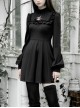 Gothic Female Dark Long Sleeve Clown Printed Pleated Skirt