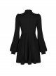 Gothic Female Dark Long Sleeve Clown Printed Pleated Skirt