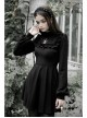 Gothic Female Dark Long Sleeve Clown Printed Pleated Skirt