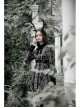 Steam Punk Female Black White Lattice Plaid High Waist Elegant Dress