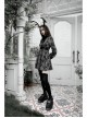 Steam Punk Female Black White Lattice Plaid High Waist Elegant Dress