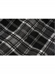 Steam Punk Female Black White Lattice Plaid High Waist Elegant Dress