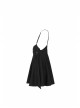 Steam Punk Female Casual Dark Strap Buckle High Waist Dress