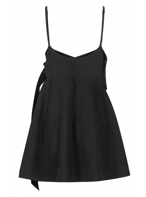Steam Punk Female Casual Dark Strap Buckle High Waist Dress