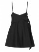 Steam Punk Female Casual Dark Strap Buckle High Waist Dress