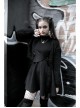Steam Punk Female Casual Dark Strap Buckle High Waist Dress