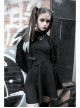 Steam Punk Female Casual Dark Strap Buckle High Waist Dress