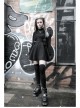 Steam Punk Female Casual Dark Strap Buckle High Waist Dress
