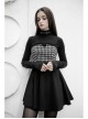 Steam Punk Female Black Elegant Bird Printed Stitching Strap Dress