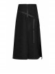 Steam Punk Female Casual Black Binding Split Long Skirt