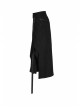 Steam Punk Female Casual Black Binding Split Long Skirt