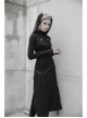 Steam Punk Female Casual Black Binding Split Long Skirt