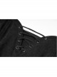 Steam Punk Female Black Strap Belted  Binding High Waist Dress