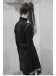Steam Punk Female Black Strap Belted  Binding High Waist Dress