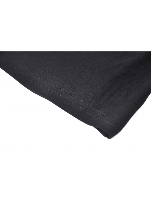 Front Chest Hollow-Out Bandage Short Sleeve Black Punk T-Shirt