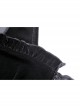 Black Deep V-Neck Lace-Up Chiffon Lantern Sleeve Gothic Velvet T-Shirt