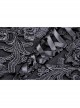 Black Off-Shoulder Front Chest Decals Lace-Up Lace Flare Cuff Gothic Blouse