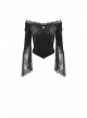 One-Word Collar Front Chest Frill Pendant Decoration Big Lace Cuff Black Gothic Velvet Blouse